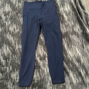 Fabletics workout capri size medium navy blue color excellent condition